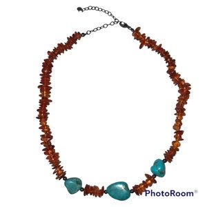 Amber & Turquoise Necklace